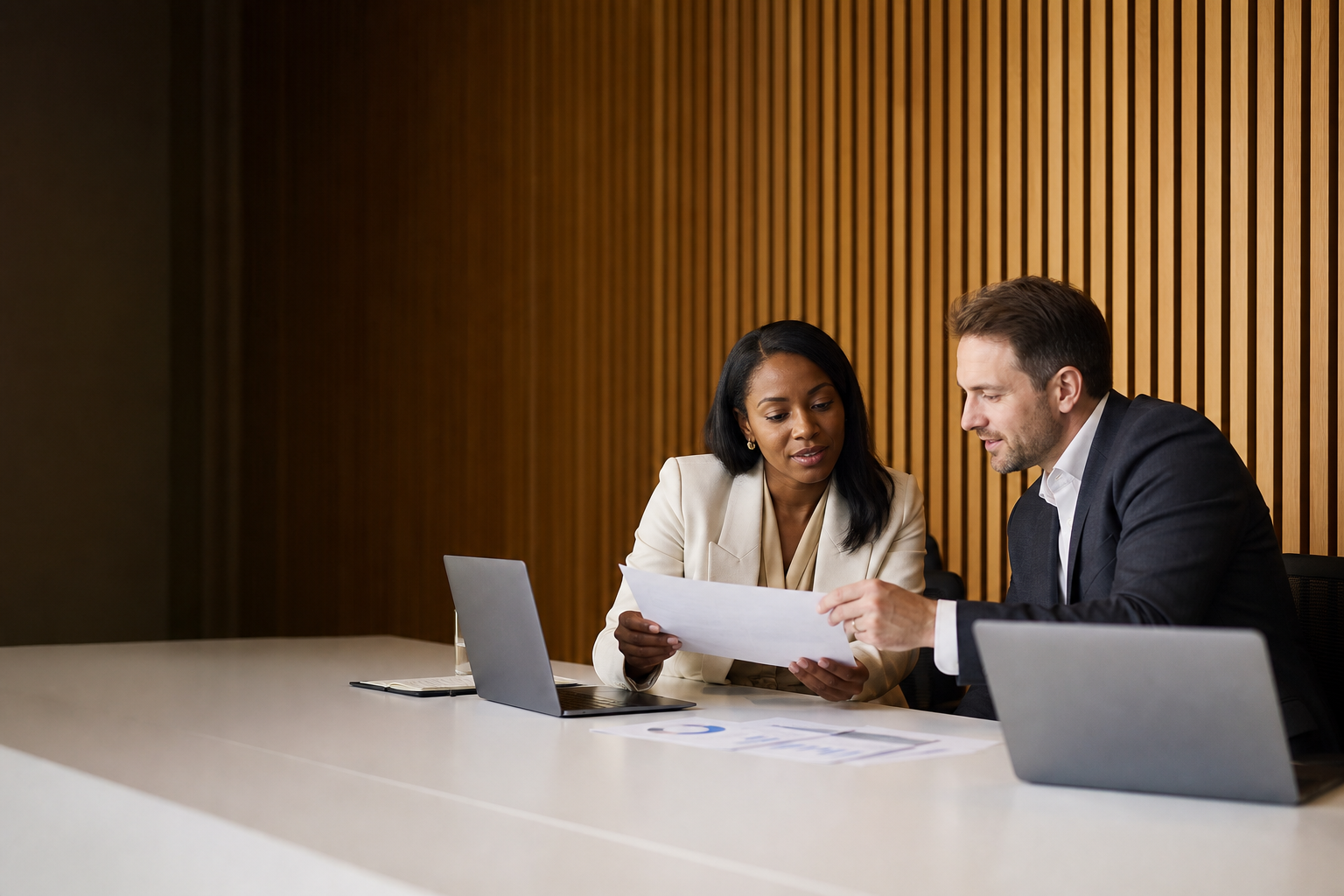 Veridion Capital Bank advisors meeting with clients